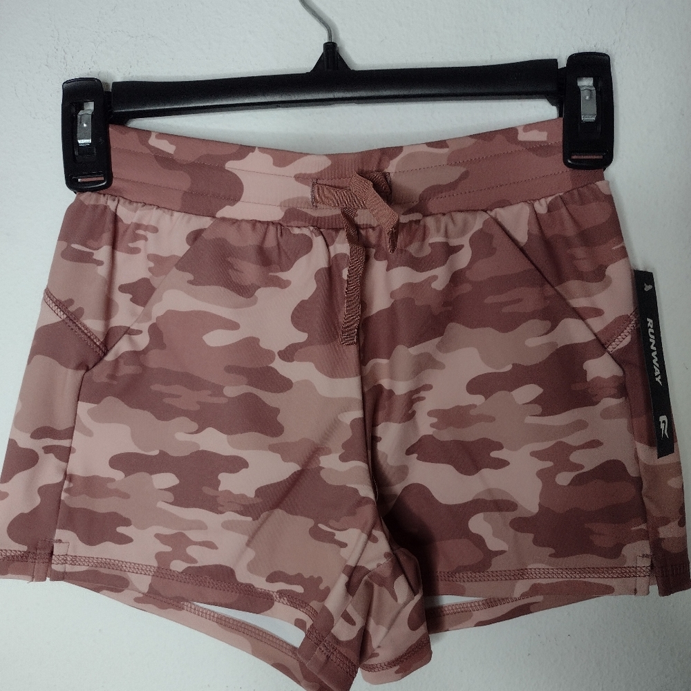 NWT Runway Girl's Pink Camouflage Shorts Multiple Sizes